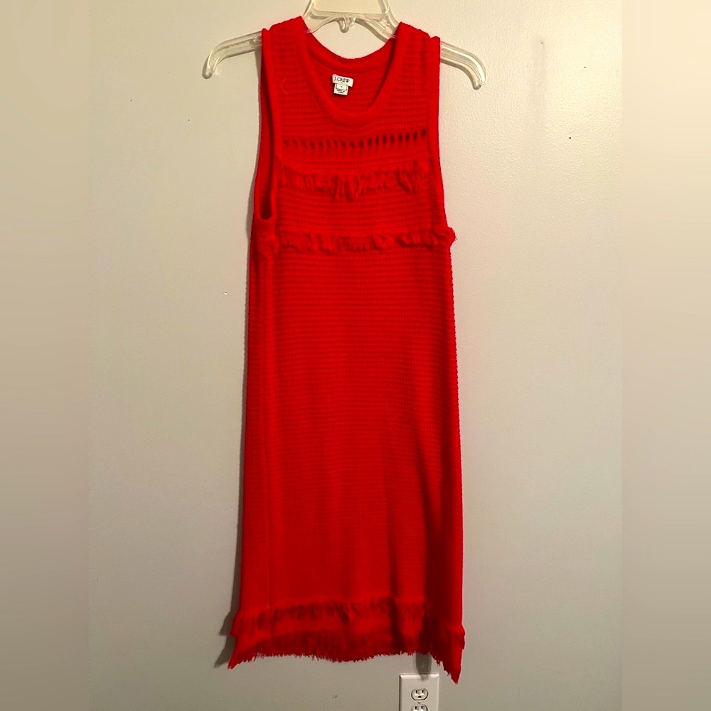 EUC J Crew red knit dress